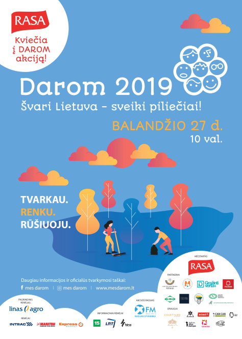 Kviečiame dalyvauti nacionalinėje švaros akcijoje DAROM 2019!