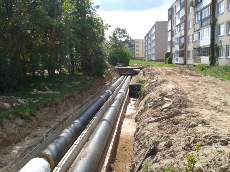 Atnaujinti vamzdynai  Pasvalyje didins šilumos tiekimo patikimumą