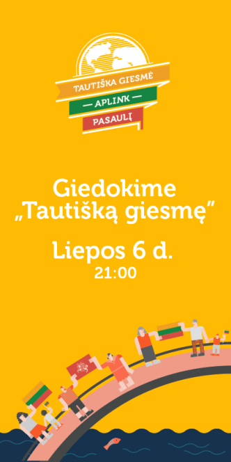 Giedokime „Tautišką giesmę“ saugiu vėliavos atstumu!   