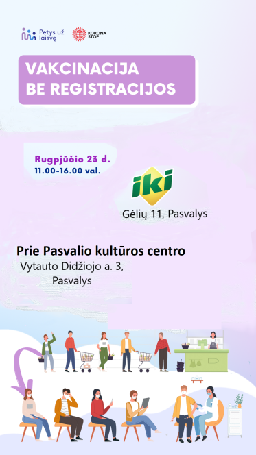 Šiandien galima pasiskiepyti be išankstinės registracijos