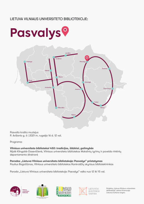 Rugsėjo 16 d. Vilniaus universiteto biblioteka Pasvalio krašto muziejuje pristatys rankraščių ir...