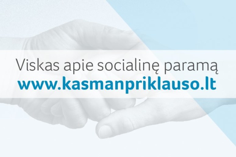 Informacija apie socialinę paramą ir paslaugas skirtingais gyvenimo atvejais