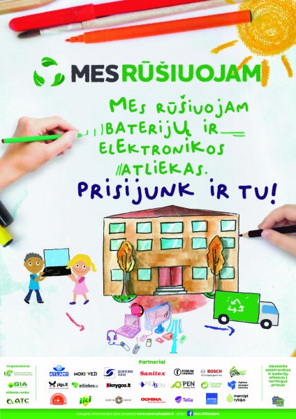 Jau vienuoliktus metus startuojantis aplinkosaugos projektas – „Mes rūšiuojam“