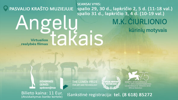 M. K. Čiurlionio virtualios realybės filmas „Angelų takais“ atkeliauja į Pasvalio krašto muziejų