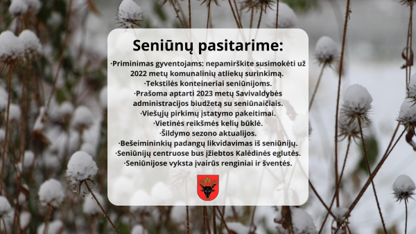 Seniūnų pasitarime aptarti įvairūs klausimai