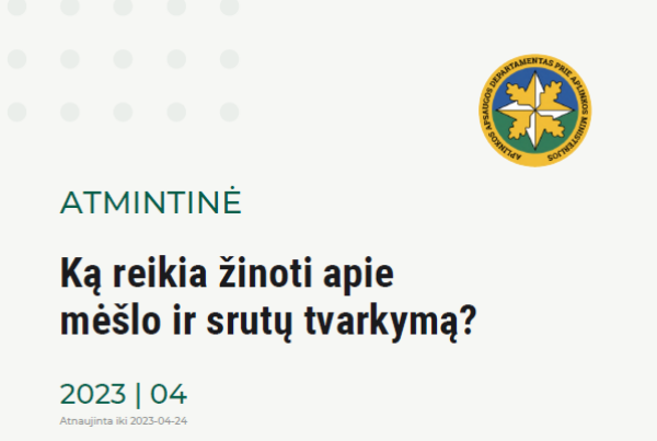 Parengta atmintinė „Ką reikia žinoti apie mėšlo ir srutų tvarkymą?“