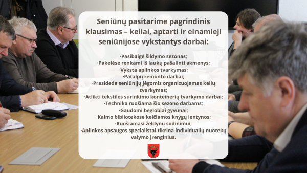 Seniūnų pasitarime pagrindinis klausimas – keliai