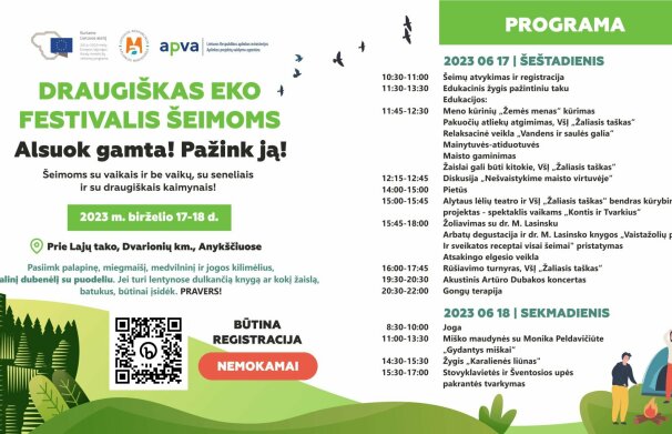 Draugiškas ekofestivalis šeimoms laukia tavęs!