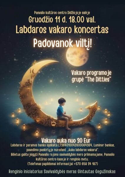 Mero labdaros vakaro koncertas „Padovanok viltį!“