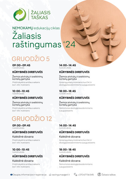 Pakuočių atliekų tvarkymo organizacija „Žaliasis taškas“ kviečia prisijungti prie NEMOKAMŲ...