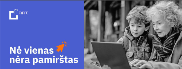 Projektas „Nė vienas nėra pamirštas“ ir vėl Jus  kviečia klausytis skaitmeninius įgūdžius...