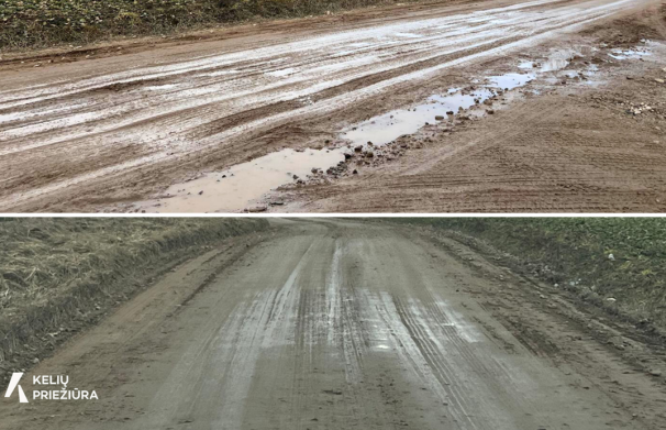 Įvedami laikini krovininio transporto eismo ribojimai žvyrkeliuose