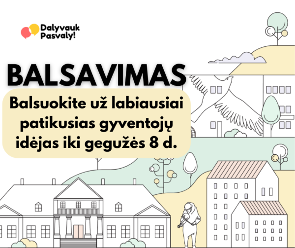 Prasideda balsavimas už labiausiai patikusias dalyvaujamojo biudžeto idėjas