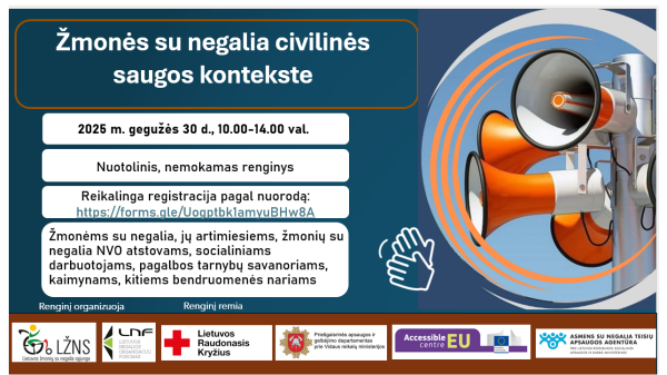 Nuotolinis renginys „Žmonės su negalia civilinės saugos kontekste“