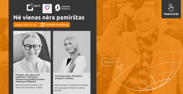 „Nė vienas nėra pamirštas“  primena Jums apie nuotolinę paskaitą