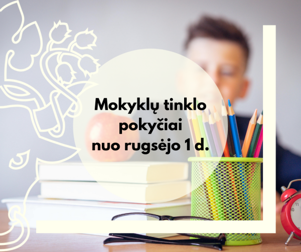 Mokyklų tinklo pokyčiai