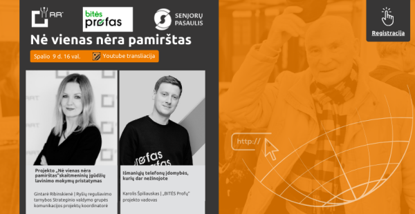 Projektas „Nė vienas nėra pamirštas“ ir vėl Jus kviečia į nuotolinę paskaitą!