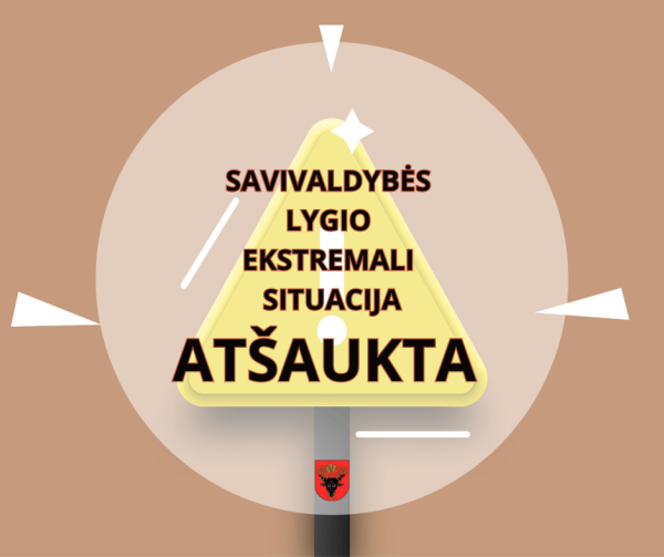 Atšaukta savivaldybės lygio ekstremalioji situacija