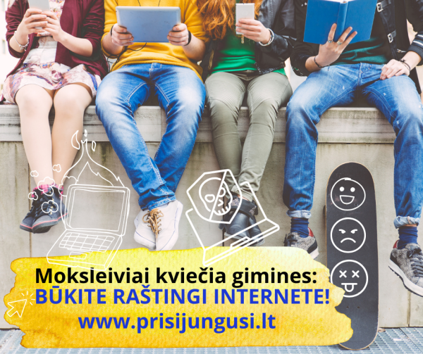 „Ir vėl močiutei sugedo internetas?“ – socialinė akcija moksleivių balsu