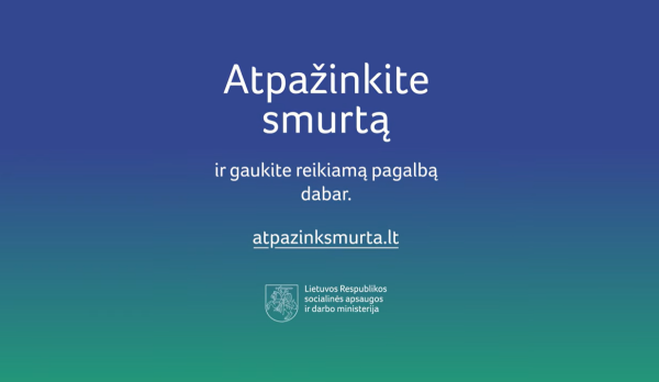 Nebūkime abejingi smurtui prieš moteris ir smurtui artimoje aplinkoje