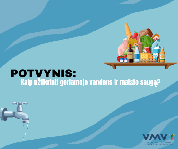 VMVT rekomendacijos gyventojams galimo potvynio metu: kaip užtikrinti maisto ir vandens saugą