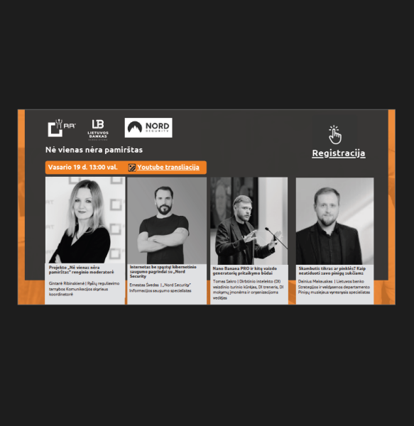 Projektas „Nė vienas nėra pamirštas“ ir vėl Jus kviečia klausytis skaitmeninius įgūdžius...