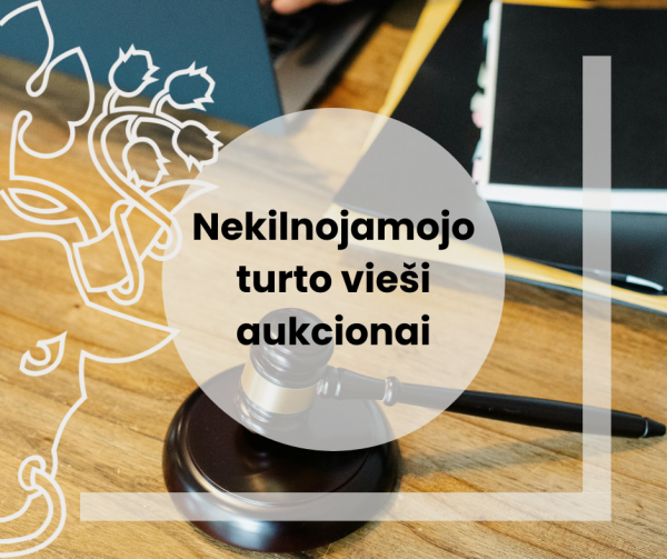 Skelbiami nekilnojamojo turto vieši aukcionai