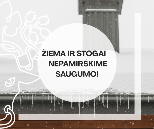 Žiema ant stogų – rizika praeiviams