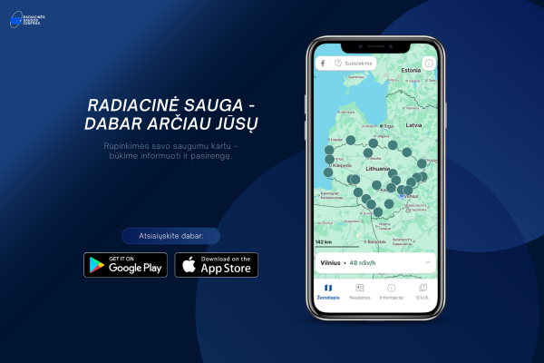 Radiacinės saugos centras pristato mobiliąją programėlę