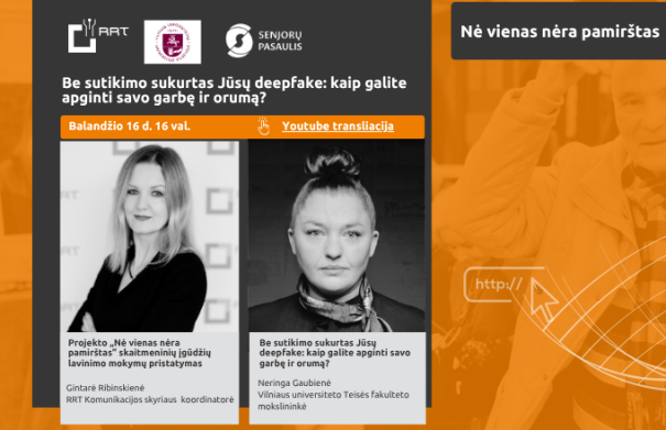 Ryšių reguliavimo tarnybos projektas „Nė vienas nėra pamirštas“  ir vėl Jus kviečia į nuotolinę...