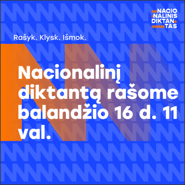 Nacionalinis diktantas jau 16-ą kartą kviečia lietuvių kalbos mylėtojus
