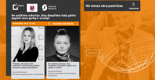 Ryšių reguliavimo tarnybos projektas „Nė vienas nėra pamirštas“ ir vėl Jus kviečia į nuotolinę...