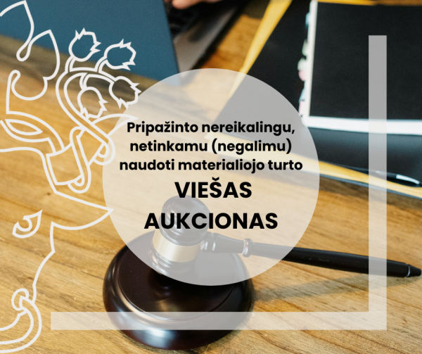 Pripažinto nereikalingu, netinkamu (negalimu) naudoti materialiojo turto viešasis aukcionas