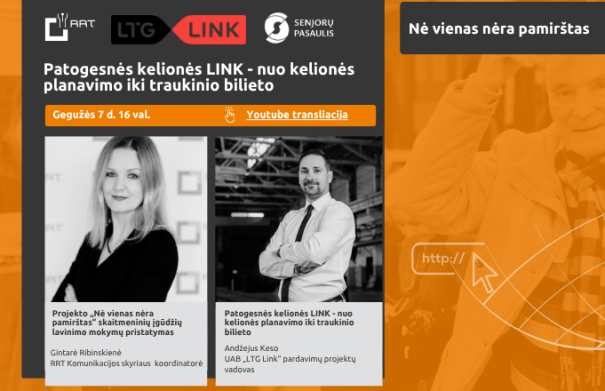 Projektas „Nė vienas nėra pamirštas“ ir vėl Jus kviečia į nuotolinę paskaitą!
