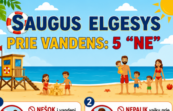 Vanduo klaidų neatleidžia: kaip mėgautis maudynėmis saugiai?