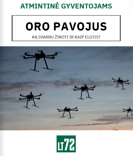 Atmintinė gyventojams „Oro pavojus. Ką svarbu žinoti ir kaip elgtis?“