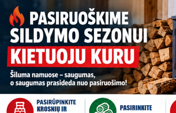 Pasiruoškime šildymo sezonui – saugumas prasideda nuo tinkamo pasirengimo