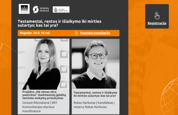 Projektas „Nė vienas nėra pamirštas“  ir vėl Jus kviečia į nuotolinę paskaitą!
