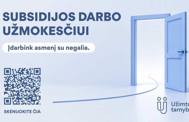 Darbdaviams – galimybė gauti subsidiją darbo užmokesčiui