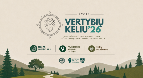 Žygis „Vertybių keliu‘26“
