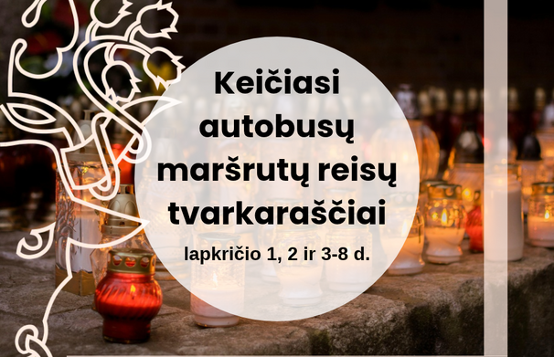 Keičiasi autobusų maršrutų eismo tvarkaraščiai
