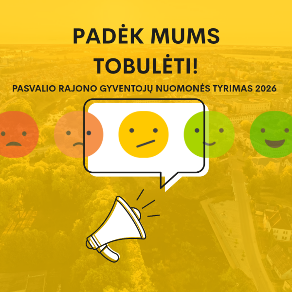 Kviečiame Pasvalio rajono gyventojus dalyvauti gyventojų nuomonės tyrime